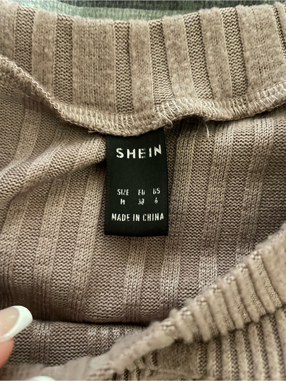 SHEIN Ribbed Long Sleeve Tunic - Mauve Taupe - Picture 2 of 2